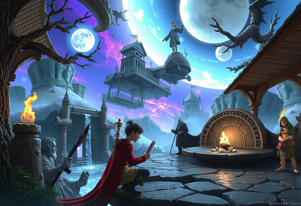 Narrative Puzzle Realm Game Artwork